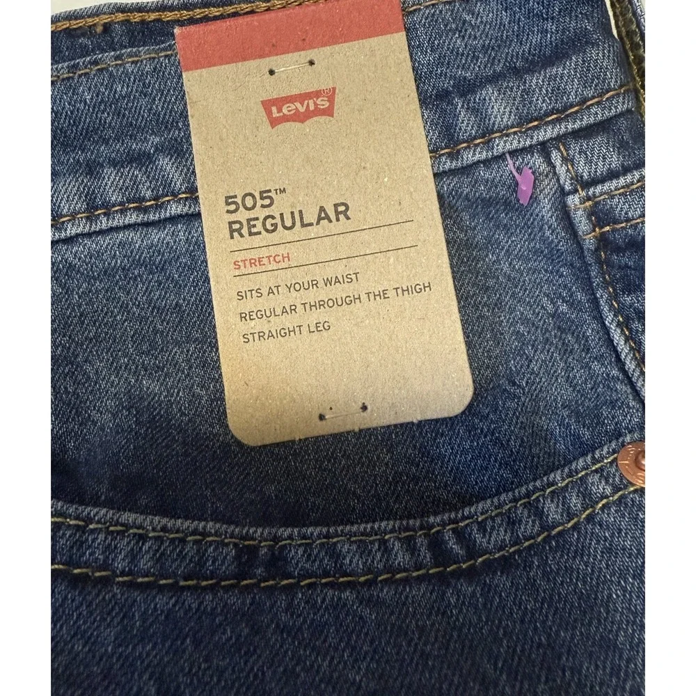 LEVI'S 505 - Men's Regular Fit Straight Leg Denim Blue Jeans - Size 40x32 -‎ NWT